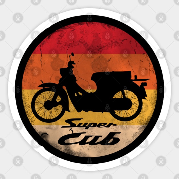 Super Cub Sticker by Randomart